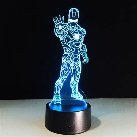 iron man table lamp  colors changing desk lamp  lamp novelty led
