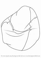 Bean Bag Draw Drawing Step Furniture Drawingtutorials101 Tutorials sketch template