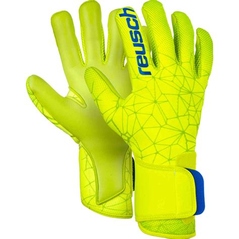 reusch pure contact ii  goalkeeper gloves safety yellow soccerpro