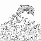 Dolphin Mandalas sketch template