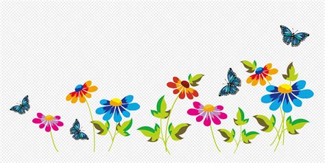 Flores Y Mariposas Imágenes De Gráficos Png Gratis Lovepik