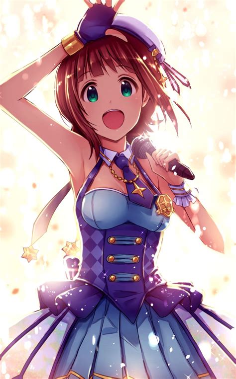 Anime Picture Search Engine 1girl Amami Haruka Brown Hair Fingerless
