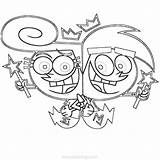 Fairly Oddparents Godparents Chin Xcolorings sketch template
