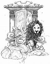 Narnia Coloring Wardrobe Aslan Lion Witch Pages Chronicles Colouring Coloriage Come Le Drawing Color Printable Adult Dessin Book Print Draw sketch template