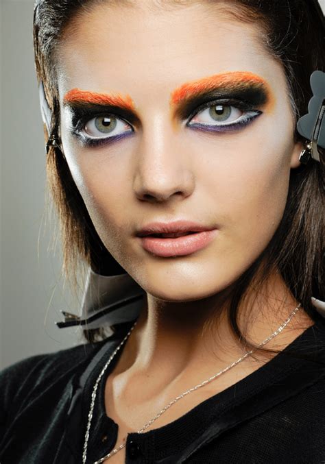 Ombre Hair And Orange Eyebrows Prada S Autumn 2012 Beauty The Front