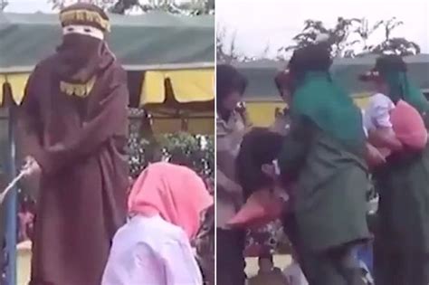 Horrific Pictures Show Woman Being Savagely Whipped By Masked Sharia