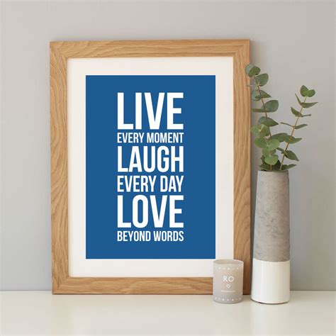 Live Laugh Love Quote Print By Hope And Love