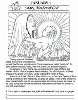 Coloring Mary Catholic Sheets Mother God sketch template