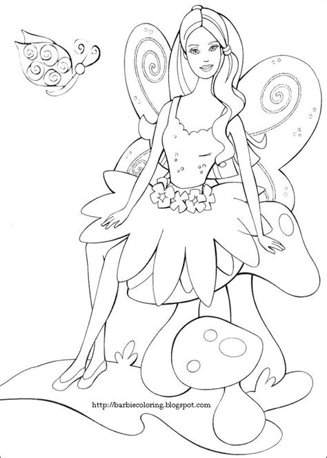barbie coloring pages barbie   fairy coloring page