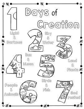 days  creation coloring page  handwriting practice preschool