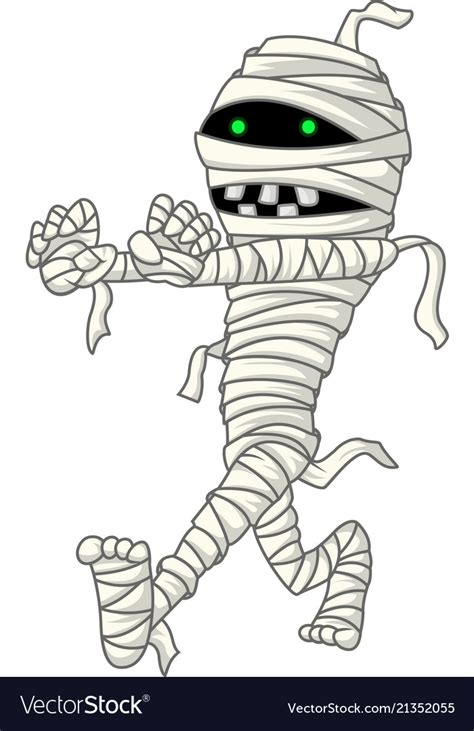 cartoon halloween mummy royalty  vector image