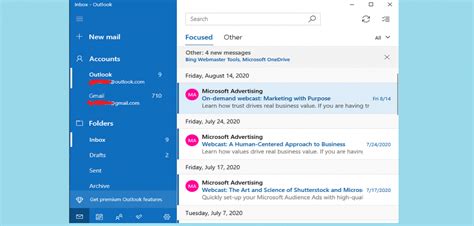 access  outlook email  mail app  browser