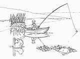 Fishing Coloring Boat Man Printable Pages Coloriage Swan Dessin Ecoloringpage Jette Enregistrée Depuis Google sketch template