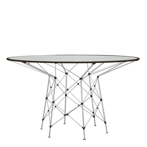 Whisk Glass Top Dining Table Round 130 Janus Et Cie Glass Top Dining