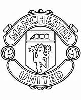 Manchester Logo United Crest Football Coloring Clipart Pages Print Soccer Real Fc Red Original Barcelona Club Madrid Size Color Transparent sketch template