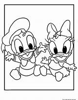 Coloring Donald Daisy Pages Duck Baby Popular Disney sketch template