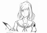 Yandere Simulator Coloring Pages Destiny Kids Printable sketch template