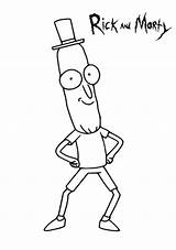Rick Morty Pickle Kolorowanki Poopy Dzieci Meeseeks sketch template