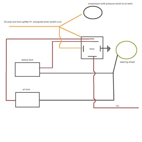 simple horn wiring diagram generators portable jac scheme