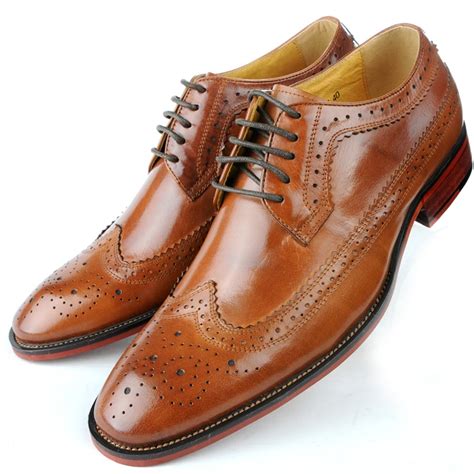 buy genuine leather mens derby shoes classic oxfords wedding dress shoes