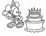 Coloring Mickey Birthday Pages Happy Mouse Baby Minnie Precious Moments Printable Friends Color Spongebob Aunt Cake Grandma Getcolorings Print Popular sketch template