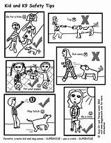 Coloring Safety Pages Safe Dog Print Bite Tips Prevention Week Popular sketch template