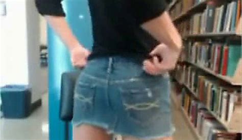 sexy hot blonde gets caught masturbating in public library vporn video