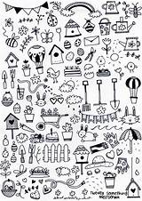 Journal Bullet Printable Printables Spring Doodles Pages Journals Doodle Coloring Choose Board Easy Colouring sketch template