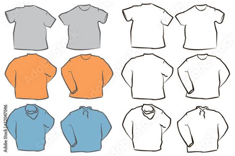 vector blank clothing templates stock image  royalty  vector