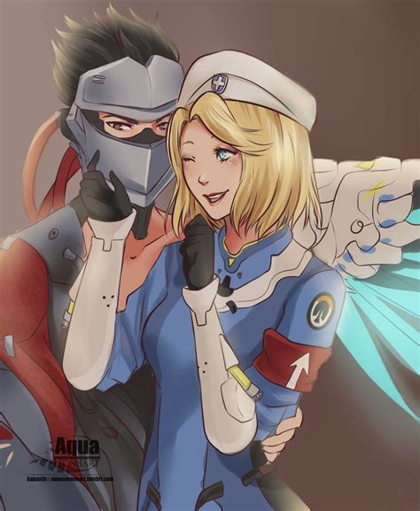 mercy x genji tumblr genji anime overwatch