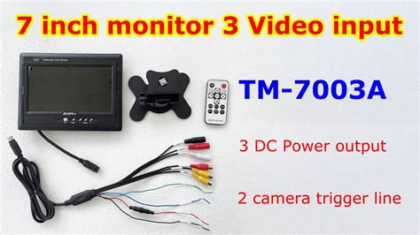tft backup monitor tm    camera video input  dc output supply  trigger