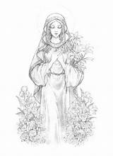 Ausmalbilder Virgin Ausmalen Malvorlagen Mutter Malvorlage Pages Blessed Gottesmutter Sheets Besuchen sketch template
