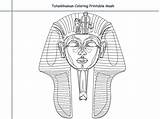 Tutankhamun Mask sketch template