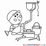 Coloring Plumber Pages Kids Template sketch template