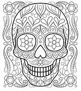 Calavera Calaveras Adornar Mexicanas sketch template