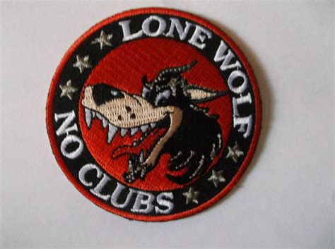 Lone Wolf No Clubs Biker Patch