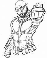 Coloring Deadshot sketch template