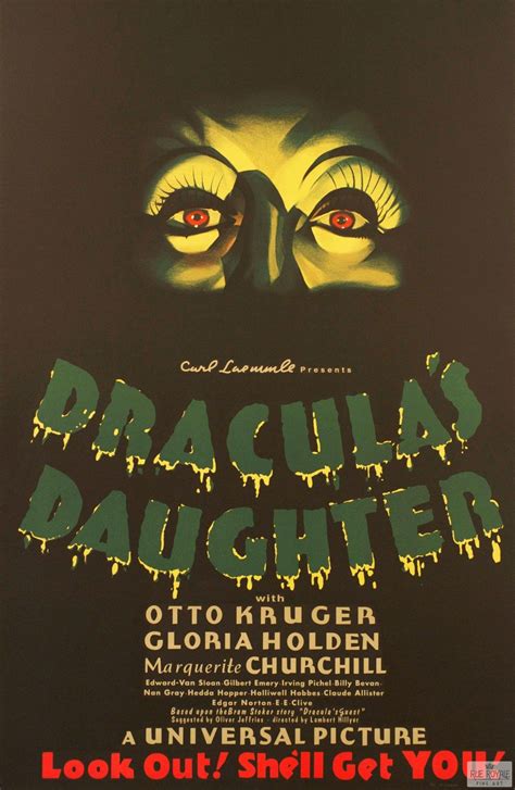 Dracula S Daughter Movie Posters Vintage Vintage Movies