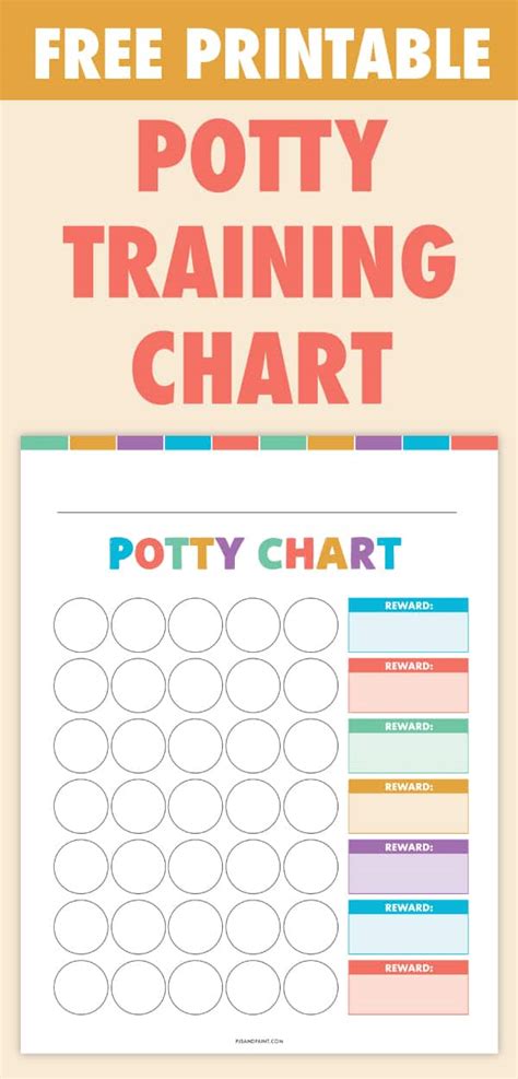 printable potty training chart  instant