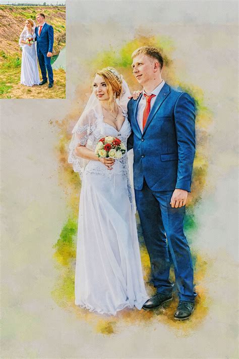 Custom Watercolor Couple Painting From Your Photo Personalize Etsy