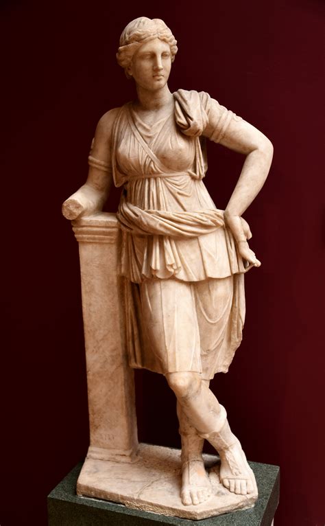 statue  artemis  mytilene illustration world history encyclopedia