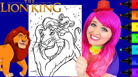 Coloring The Lion King Simba And Mufasa Disney Coloring Page