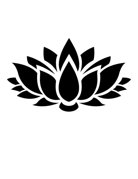 printable lotus flower template