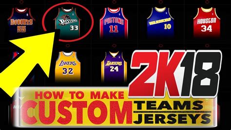 Nba 2k18 • How To Make Custom Jerseys And Teams • Ps4 Pro Youtube