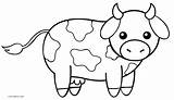 Cow Coloring Pages Animal Printable Baby Cartoon Cute Farm Color Template Cows Kids Sheets Print Colour Spots Animated Book Cool2bkids sketch template