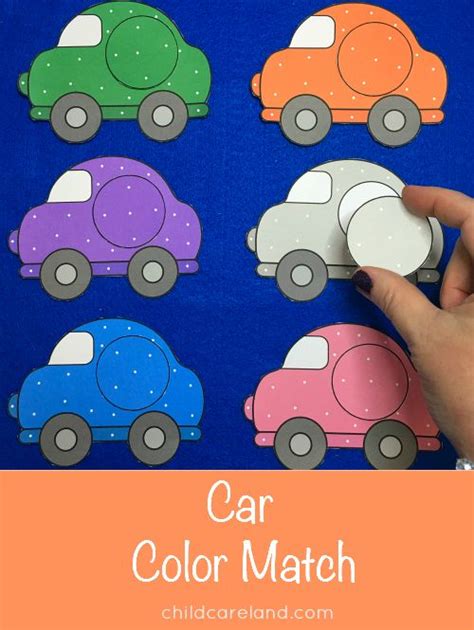 car color match preschool colors transportation preschool preschool
