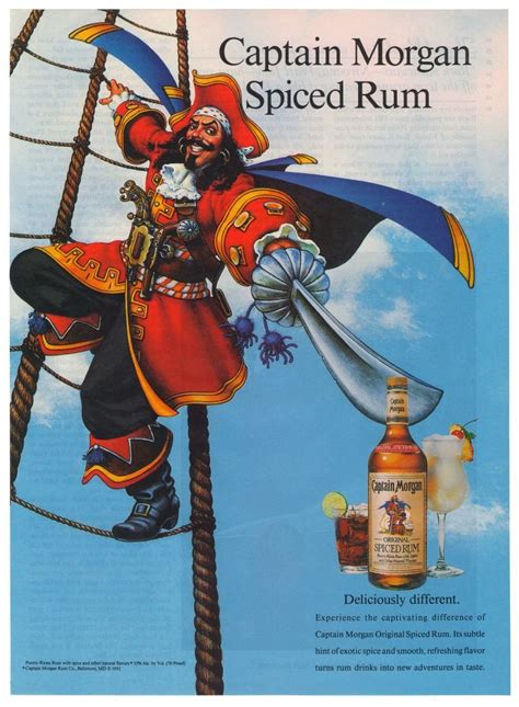 captain morgan pirate ship 90s spiced rum rope ladder