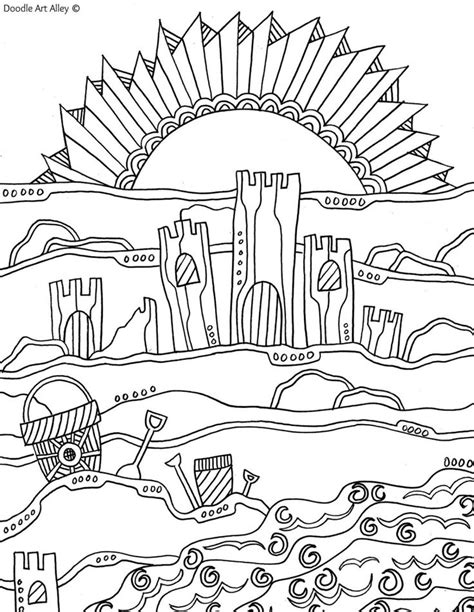 pin  seascape zentangle doodle