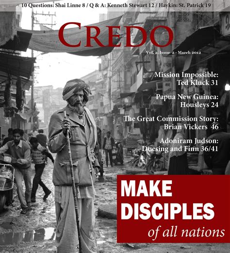 disciples   nations credo magazine