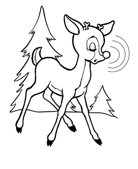 rudolph  red nosed reindeer coloring page coloring home